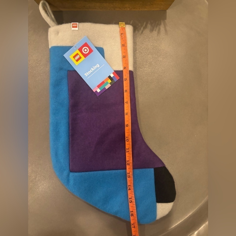 Lego Christmas Stocking 20" Color Block Felt Blue/Purple Collection X Target - Picture 6 of 6